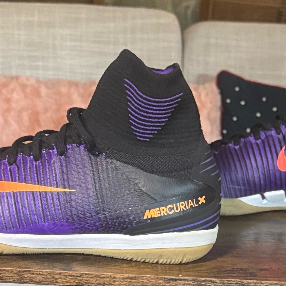 Nike MercurialX Black and Purple Indoor Shoes